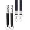 Dog Whistle; 2 Pack Professional Ultrasonic Dog Whistle to Stop Barking; Recall Training; Adjustable Ultrasonic Silent Dog Whistle; with Black Lanyard