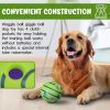 Giggle Dog Ball; 5.5" in Diameter; Green Interactive Dog Toy Sound 12 oz; Vinyl Giggle Ball for Dogs; Wiggle Waggle Ball for Dogs; Sound Dog Toys Wobb