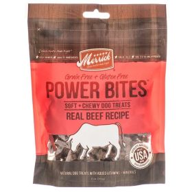 Merrick Power Bites Soft & Chewy Dog Treats (Option: Real Texas Beef Recipe  6 oz)