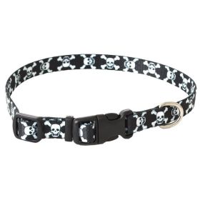 Pet Attire Styles Skulls Adjustable Dog Collar (Option: 8"12" Long x 3/8" Wide)