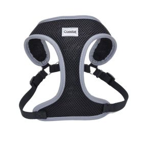 Coastal Pet Comfort Soft Reflective Wrap Adjustable Dog Harness (Option: Black  XSmall 1619" Girth  (5/8" Straps))