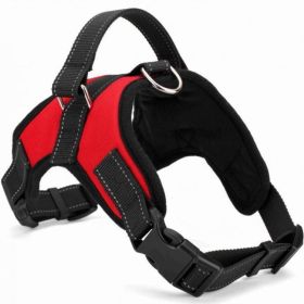 Dog Chest Strap Traction Rope Explosion proof Flushing Dog Chest Strap (colour: red, Specifications (length * width): L)