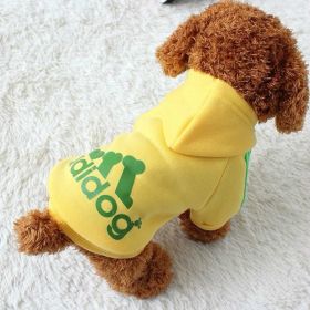 Two Legged Cotton Warm Dog Hoodie (Color: yellow, size: 4XL)