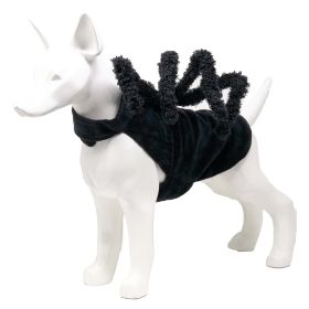 Pet Life 'Creepy Webs' Holiday Spider Pet Dog Costume (Color: black, size: small)