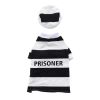 Pet Life Striped Retro Inmate Prisoner Pet Dog Costume Uniform