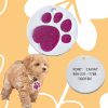 Personalized Dog Tags; Engraved Footprints Cat Tags; Anti-lost Round Pet ID Tags For Dogs & Cats